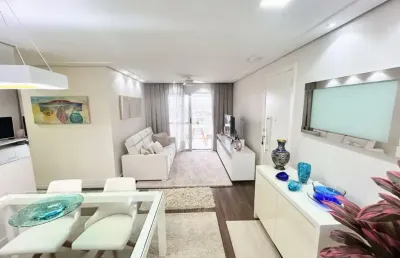 Lindo apto com 03 dormitórios sendo 01 suíte, varanda gourmet e garagem coberta para 02 veículos a venda no condomínio quinta do imperador em suzano