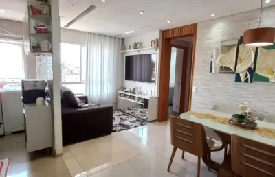 Lindo apto com 2 dormitórios, 1 vaga livre, lazer completo e aquecimento a gás