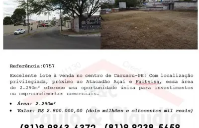 Terreno à venda na Avenida Cleto Campelo, 3, Nossa Senhora das Dores, Caruaru