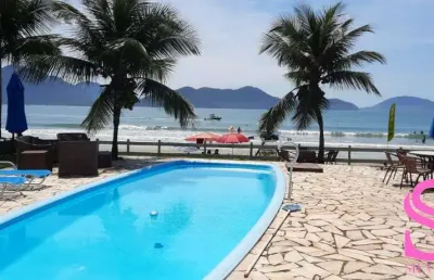 Casa pé na areia, com 10 dormitórios, na praia da fortaleza, em ubatuba - sp.