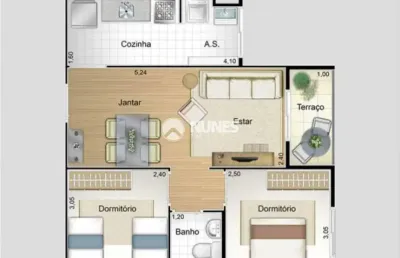 Apartamento com 2 quartos à venda no Conceição, Osasco 