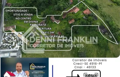 Fazenda/sítios/chácaras no bairro centro , em divina pastora