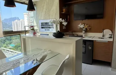 Apartamento para locação em condomínio atmosfera na península, barra da tijuca.