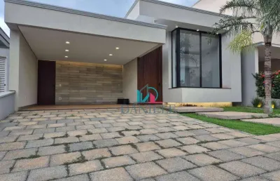 Casa térrea com 3 suítes, em construção, localizada no condomínio village damha i.