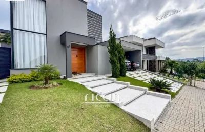 Casa terrea no condominio monte carlo com terreno de 450 m2 terreno, 3 suites