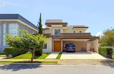 Excelente sobrado com 380 m² - 4 suítes (1 no térreo) - pronto para morar - 4 vagas (2 cobertas) cond. jardim do golfe urbanova