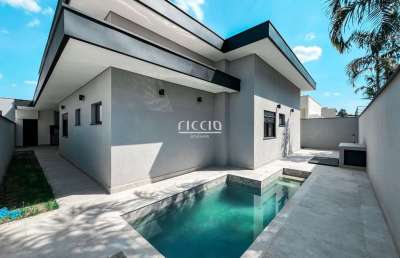 Casa à venda no urbanova em sjc - casa térrea pronta para morar no cond. jardim do golfe 3 - 3 suítes com 300 m² útil e 450 m² de terreno