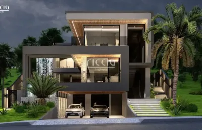 Maravilhoso sobrado no alphaville 1 - 590 m² de construção - 4 suítes - pague em 24 x direto com o proprietario.