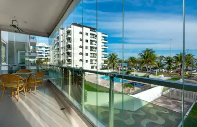 Apartamento pé na areia frontal mar com 4 quartos à venda, 186m² - barra da tijuca