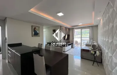 Apartamento à venda com 2 quartos, com sacada com churrasqueira e piscina na praia comprida em são josé,sc.