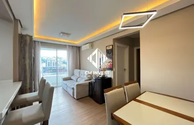 Lindo apartamento mobiliado com 2 quartos e 3 vagas de garagem no kobrasol são josé, sc.