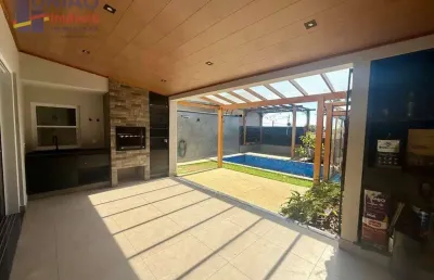 Sobrado a venda - condomínio fechado em indaiatuba/sp, 03 dormitórios (sendo 01 suíte), espaço gourmet e piscina.