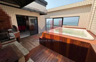 Cobertura com 2 dorms, aviação, praia grande, cod: 207044