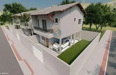 Casa duplex individual 3 quartos c/ suíte | com quintal amplo - em jarcaraípe - serra/es