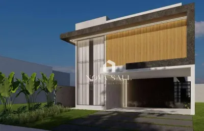 Parque tauá - tangará, sobrado com 3 suites à venda, piscina, 197 m² de construção por r$ 1.590.000 - gleba simon frazer - londrina/pr