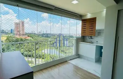 Apartamento com 2 suítes para alugar, 69m²,  r$ 6.000,00 p/mês - alphaville