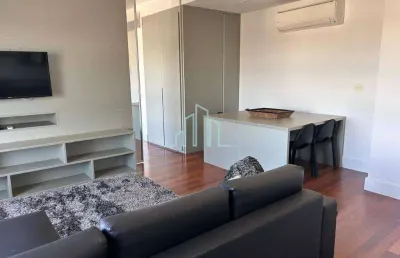 Apartamento mobiliado com 1 quarto à venda, 62 m² - alphaville