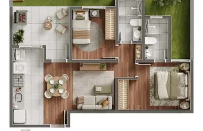 Apartamento com 2 quartos para alugar no Centro, Mogi Guaçu 