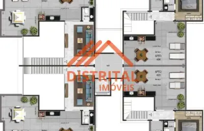 Cobertura a venda, 3 quartos, 1 suíte, 2 vagas, bairro itapoá