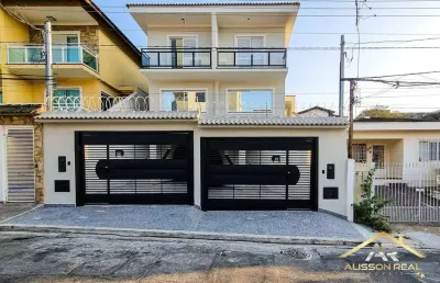 Sobrado novo sendo 3 suítes e 4 vagas, no bela vista, osasco-sp.