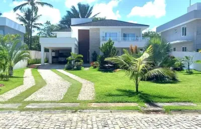 Casa em condomínio para venda em camaçari, busca vida (abrantes), 4 dormitórios, 4 suítes, 6 banheiros, 2 vagas