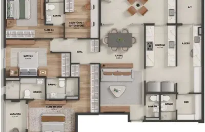 Apartamento com 4 quartos à venda na Avenida Dante Michelini, Jardim da Penha, Vitória