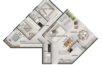 Apartamento com 3 quartos à venda na Avenida Luiz Manoel Vellozo, Jardim da Penha, Vitória