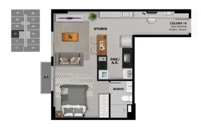 Apartamento com 2 quartos à venda na Avenida Governador Eurico Rezende, Jardim Camburi, Vitória