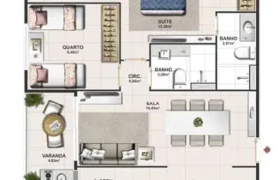 Apartamento com 3 quartos à venda na Alameda Doutor Luiz Carlos Campinhos, Santa Lúcia, Vitória