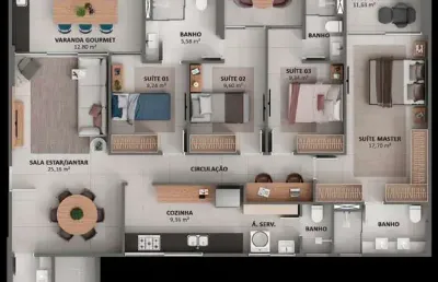 Apartamento com 4 quartos à venda na Rua São Paulo, Praia da Costa, Vila Velha