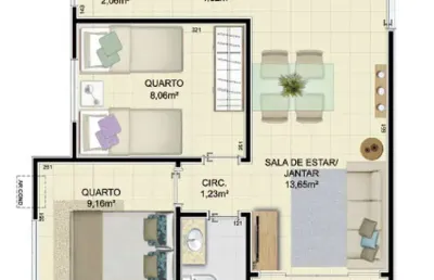 Apartamento em residencial coqueiral - vila velha es