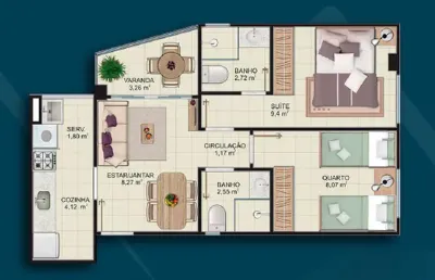 Apartamento com 2 quartos à venda na Rua Rui Barbosa, Maruípe, Vitória