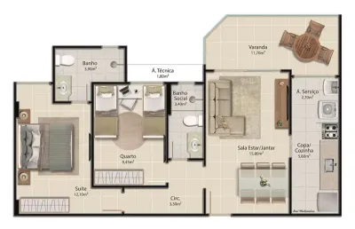 Apartamento com 2 quartos à venda na Rua Ouro Preto, Praia do Morro, Guarapari