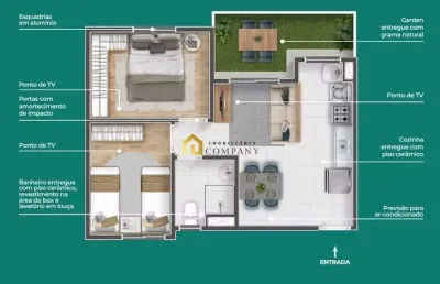 Ed. residencial paradiso 2 - apartamento garden (com quintal) na zona industrial de sorocaba - eden