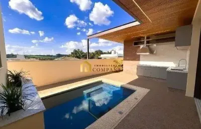 Condomínio villa verona - casa térrea à venda em sorocaba – 3 suítes, piscina, área gourmet – cajuru do sul