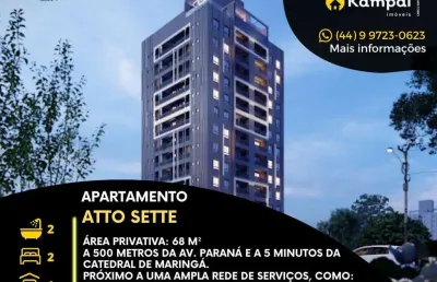 Apartamento com 2 quartos à venda na rua benjamin constant, zona 07, maringá, 68 m2 por r$ 548.000