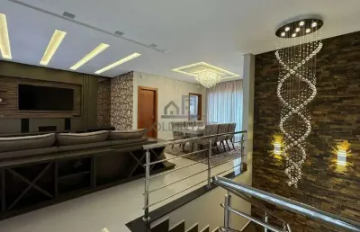 Casa com 3 quartos sendo uma suíte com closet e área de festas com piscina