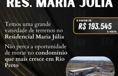 Terreno em condomínio para venda em são josé do rio preto, residencial maria júlia