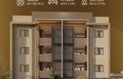 Apartamento para venda em campo mourão, jardim novo centro, 2 dormitórios, 1 suíte, 2 banheiros, 2 vagas