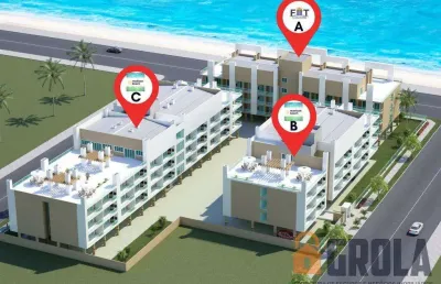 Apartamento para venda em matinhos, balneário caravelas, 1 dormitório, 1 suíte, 1 banheiro, 1 vaga