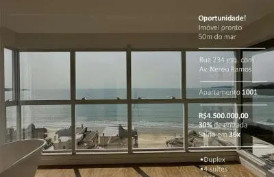 Apartamento para venda em itapema, meia praia, 4 dormitórios, 4 suítes, 5 banheiros, 3 vagas
