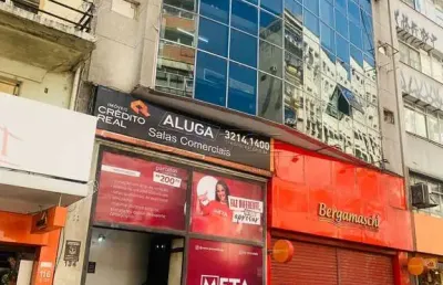 Sala comercial com 3 salas para alugar na praça otávio rocha, 134, centro histórico, porto alegre por r$ 1.500
