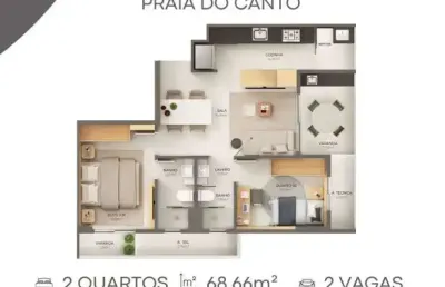 Apartamento com 2 quartos à venda na aleixo netto, 636, praia do canto, vitória por r$ 1.886.100