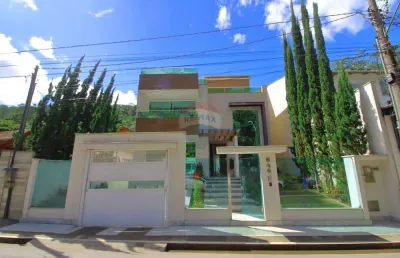Santa teresa | residência prestígio | luxuoso triplex | 4 quartos | 3 suítes | 6 vagas garagem | jardim de inverno | mobiliado