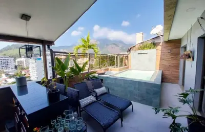 Cobertura à venda no atelier três rios. imóvel de 4 quartos, piscina e churrasqueira.
