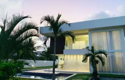 4 suítes, área construída de 600m², terreno de 900m², cond. busca ville, busca vida