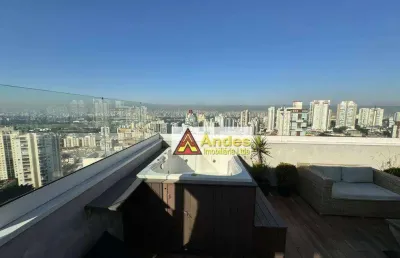 Cobertura penthouse moderna fino acabamento vista panorâmica 3 dorms 1 suíte 2 vagas  à venda, 130 m² por r$ 2.250.000,00 - santana - são paulo/sp
