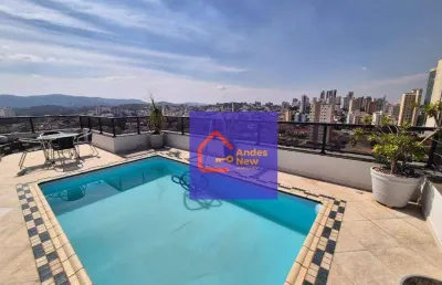 Cobertura duplex vista panorâmica pronta p/ morar  3 dorms 2 suítes 4 vagas à venda, 282 m² por r$ 1.599.000 - água fria - são paulo/sp