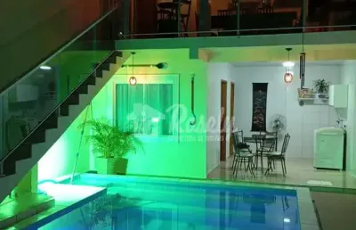 Sobrado à venda, com piscina, balneário shangrilá, pontal do parana - pr