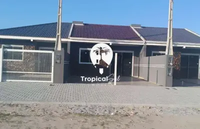 Casa novas com 2 dormitórios à venda, shangri-lá, pontal do parana - pr